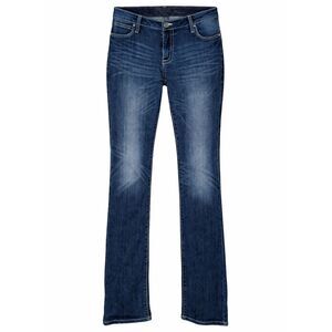 ROCK 47 BY WRANGLER LOW RISE CROSS FESTIVAL WESTERN BOOTCUT RODEO BLING JEANS